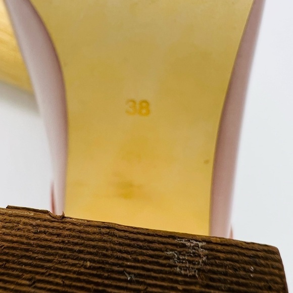 PIED JUSTE FOR ANTHRO BLUSH POINTY LACE UP BLOCK WOODEN HEELS SIZE 38 or 8 - Picture 12 of 13